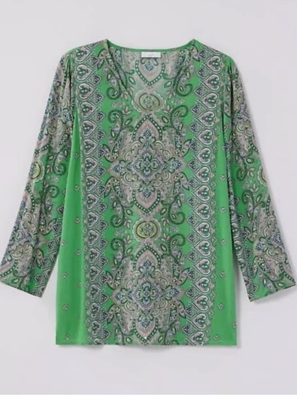J.Jill green paisley top size 4X EUC